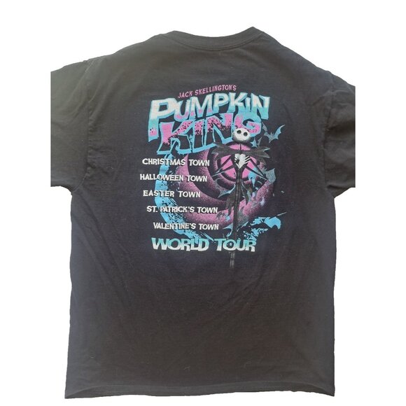 Disney Jack Skellington's Pumpkin King World Tour Graphic T-Shirt Size Large - Picture 6 of 6